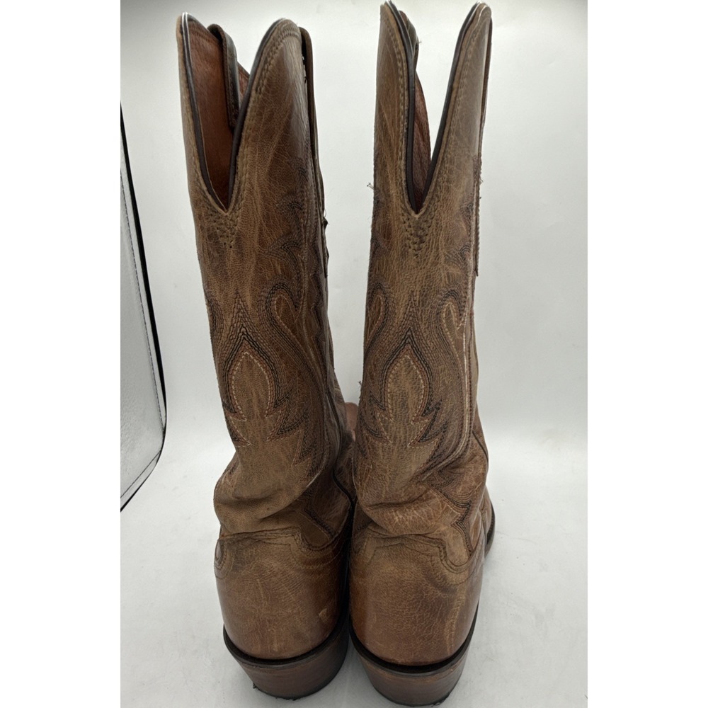 Lucchese Cassidy Boots Women 10B M4999 Brown Goat Leather Snip Toe Cowboy Boots - Picture 12 of 13